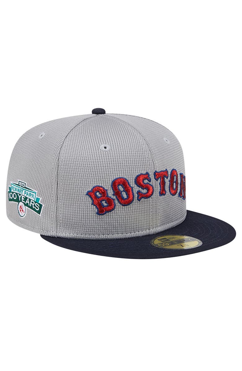 New Era Men's New Era Gray Boston Red Sox Pivot Mesh 59FIFTY Fitted Hat, Main, color, Gray