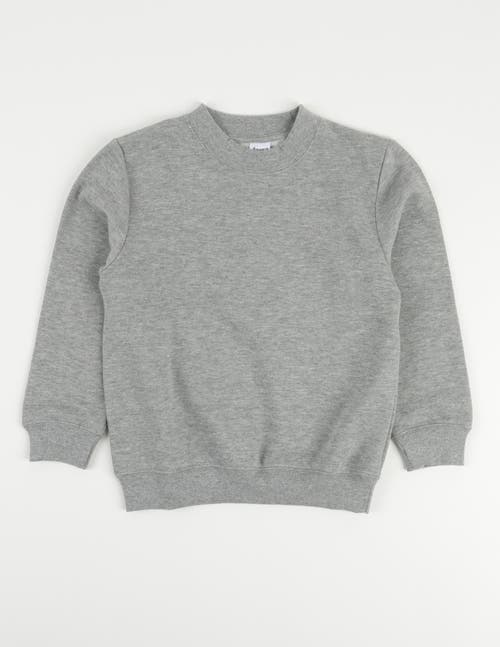Leveret Kids Pullover Sweatshirt, Long Sleeve, Solid Colors In Gray
