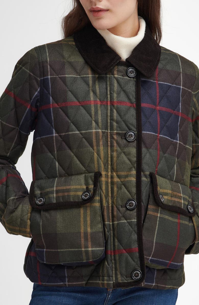 Barbour Loudon Tartan Quilted Jacket, Main, color, 