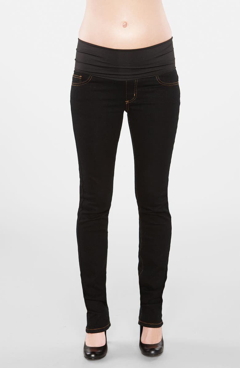 Maternal America Straight Leg Stretch Maternity Jeans, Main, color,