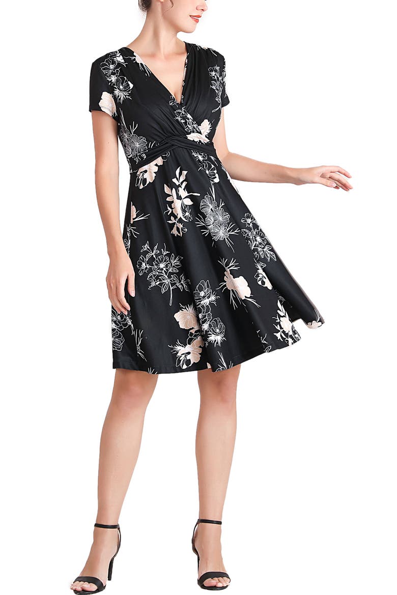 Bess Faux Wrap Maternity/Nursing Dress, Alternate, color, Multicolored