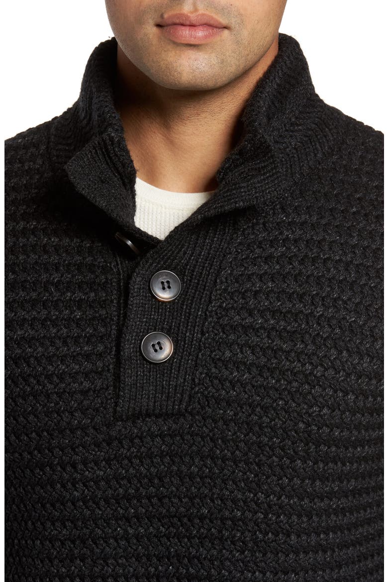Military Henley Sweater, Alternate, color, BLACK