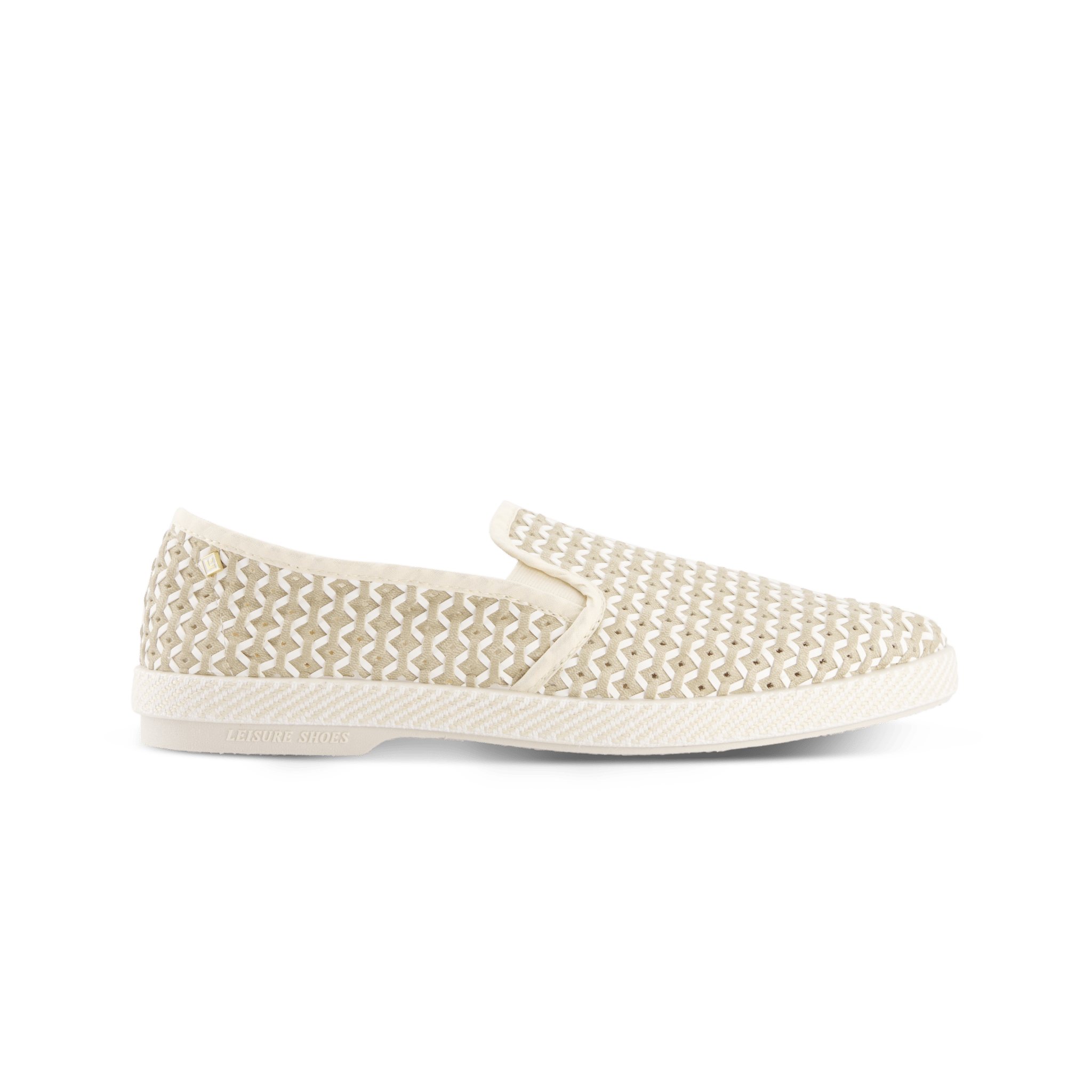 Rivieras Classic Woven Leatherette Slip-On Loafer, Main, color, Beige