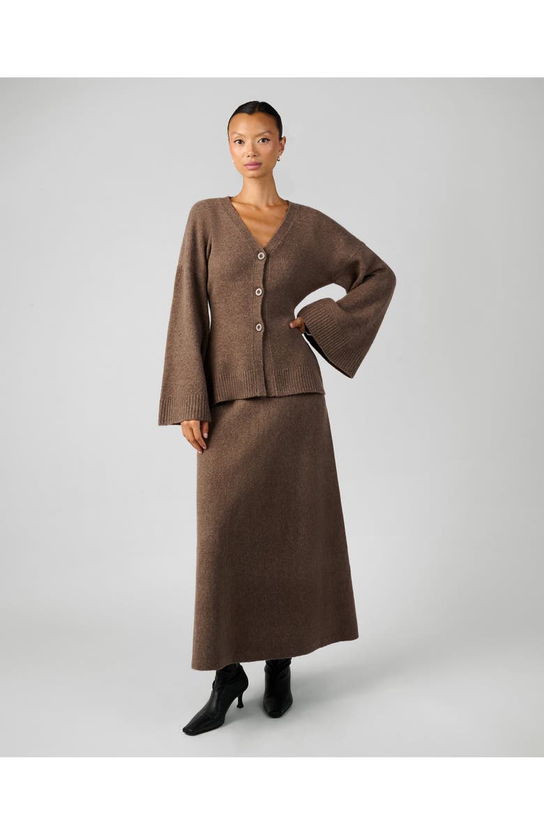 WeWoreWhat Sweater Skirt, Alternate, color, Brown