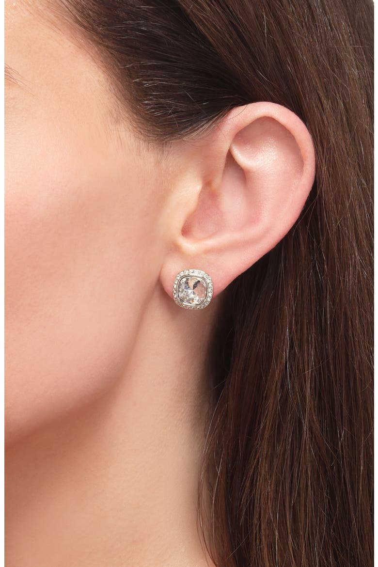 Unape Cushion Crystal Stud Earrings, Alternate, color, CRYSTAL/ GOLD