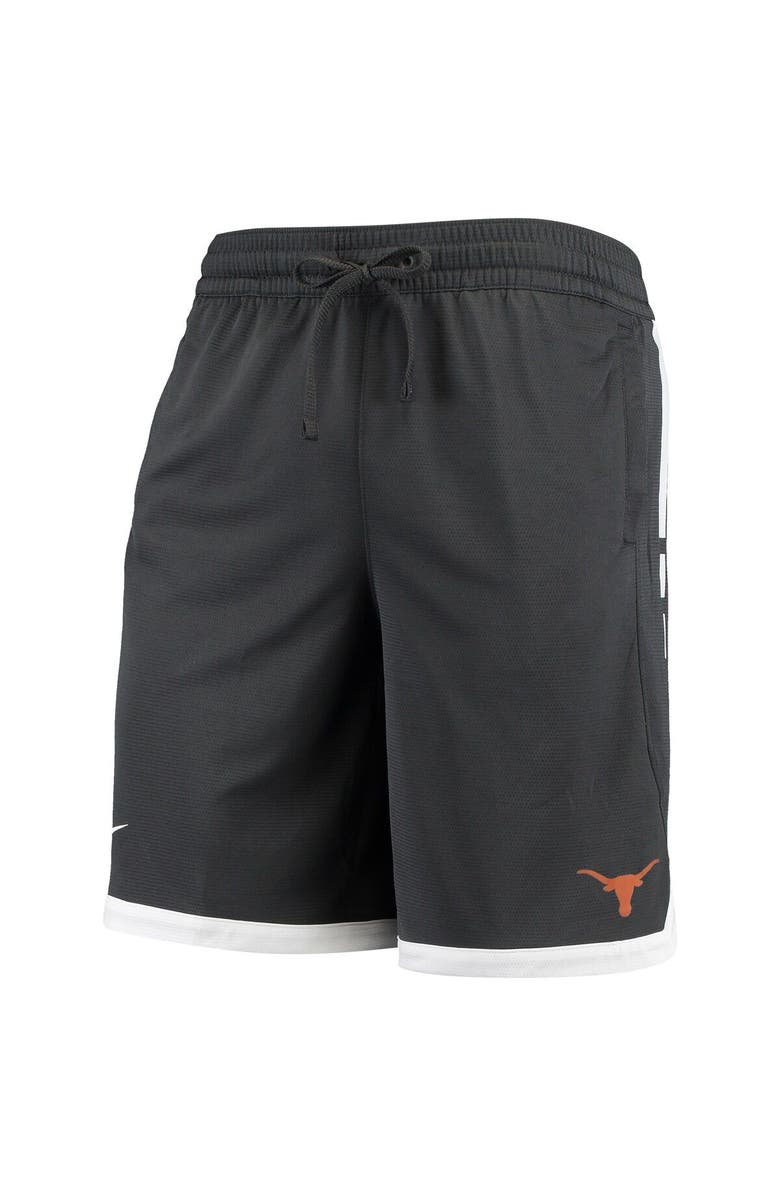Nike Men's Nike Anthracite Texas Longhorns School Logo Elite Stripe Performance Shorts, Alternate, color,