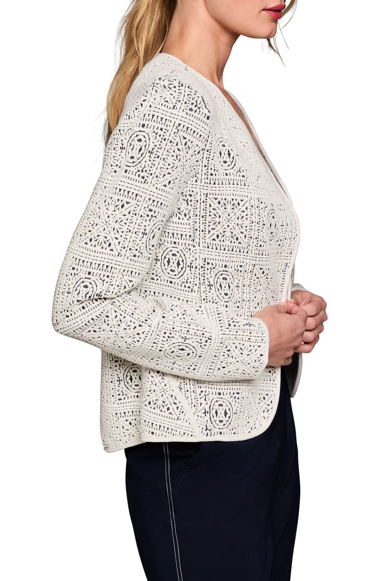 NIC+ZOE Tapestry Knit Jacket, Alternate, color, Cream Multi