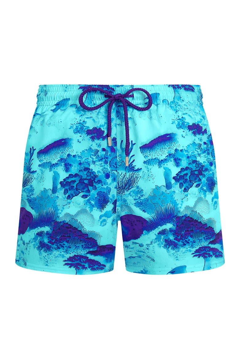 Men Stretch Short Swim Shorts Coral Reef, Main, color, Oxygen