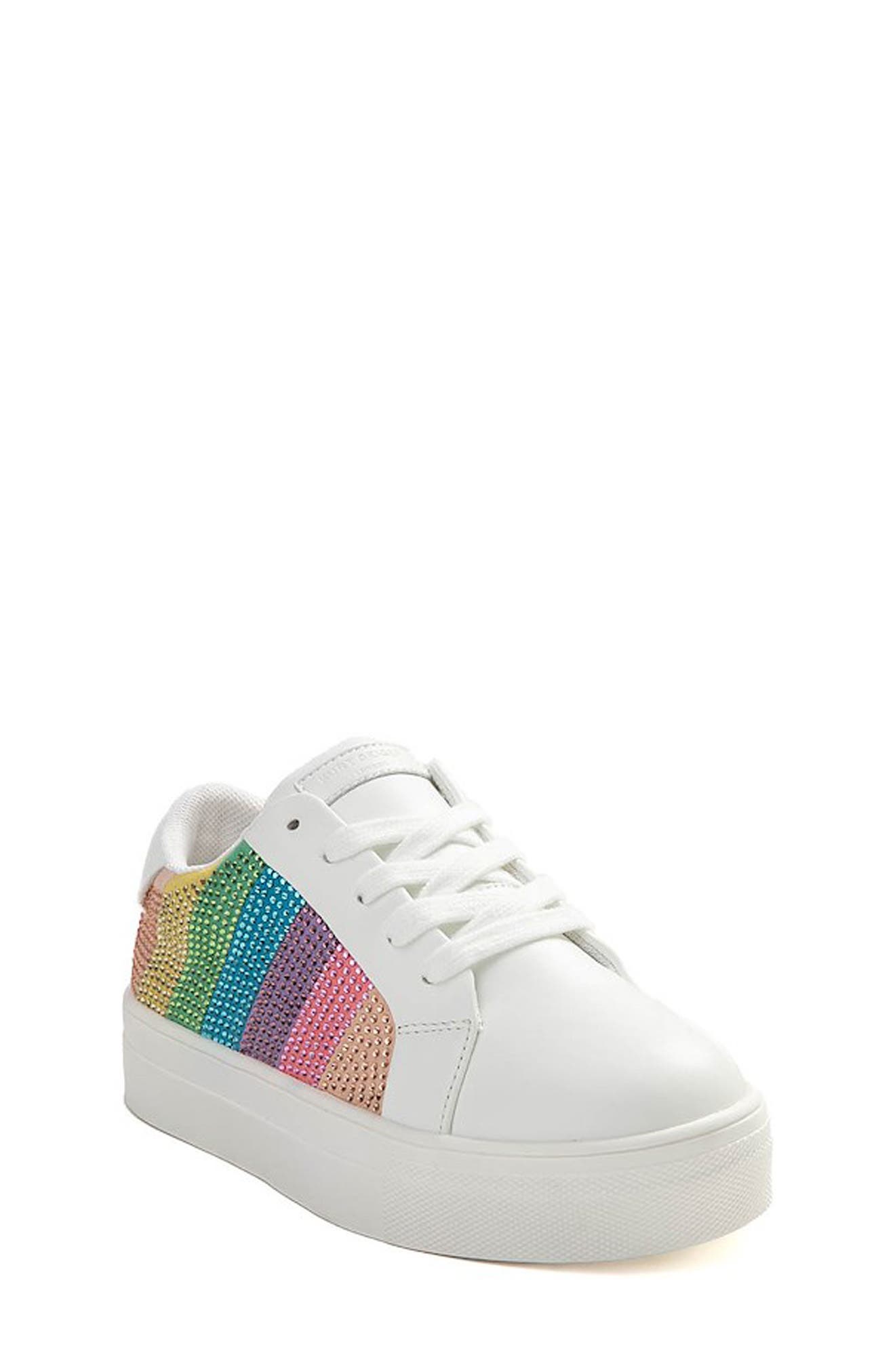 Kurt Geiger London Kids' Mini Lane Stripe Crystal Sneaker