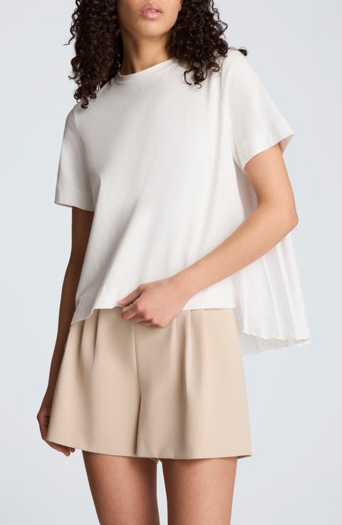 High/Low Pleat Back Top