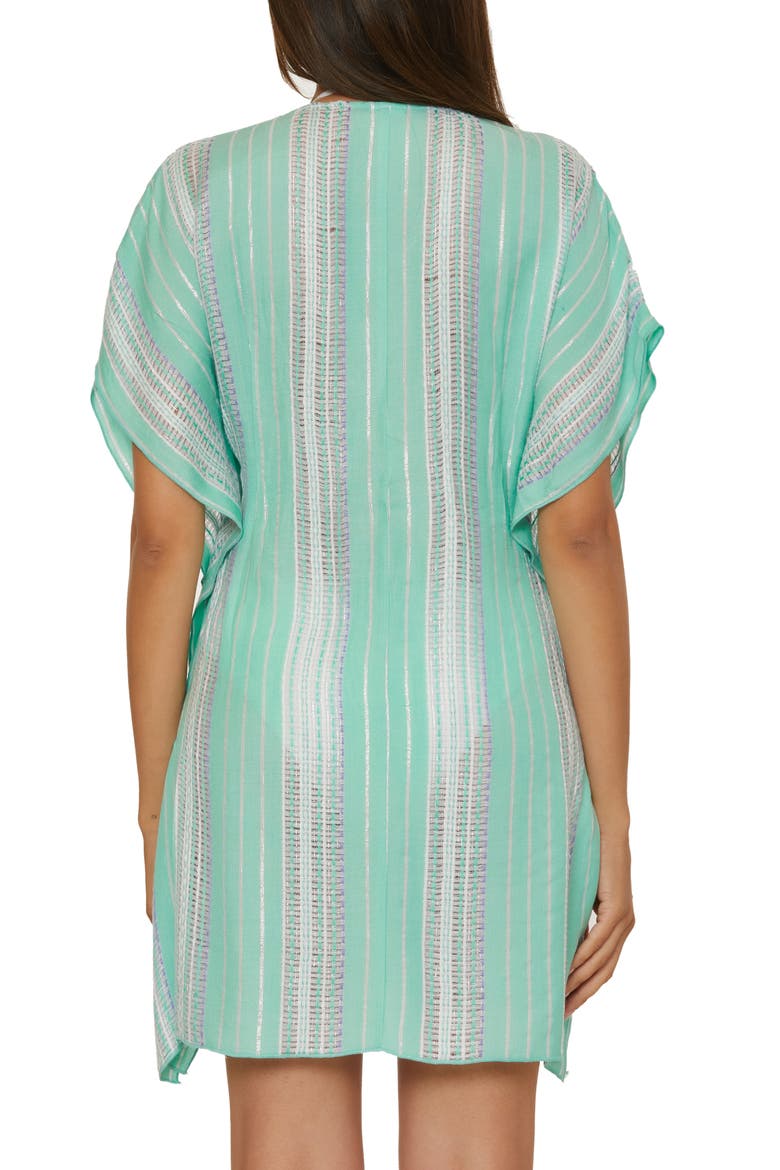 Radiance Woven Cover-Up Tunic, Alternate, color, AQUA SEA/ BELLFLOWER