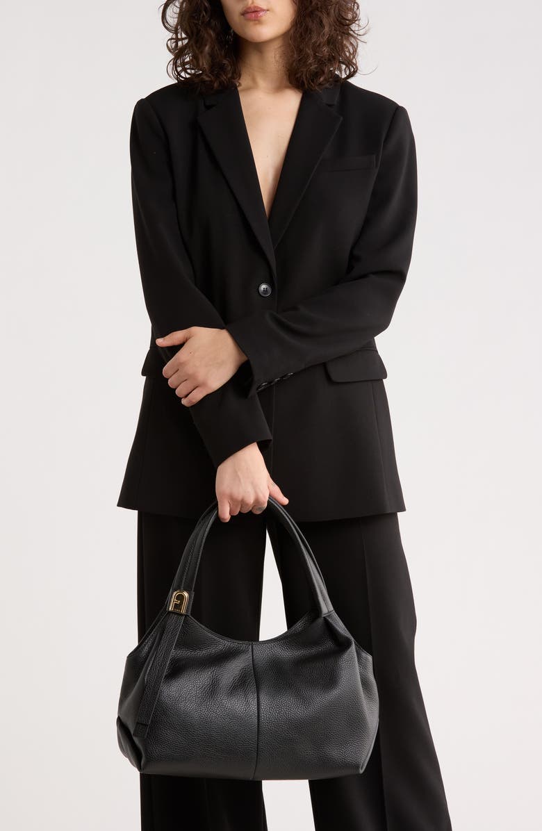 Furla Planeta Hobo Shoulder Bag, Alternate, color, Nero