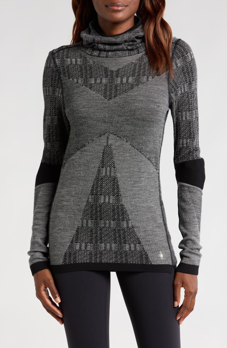 Smartwool Intraknit<sup>™</sup> Thermal Max Merino Wool Base Layer Pattern Hoodie, Main, color, 
