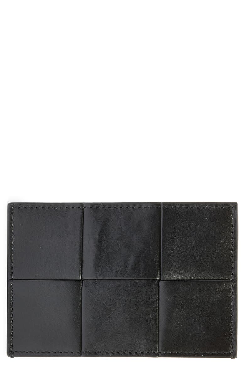 Bottega Veneta Intrecciato Leather Card Case, Main, color, 