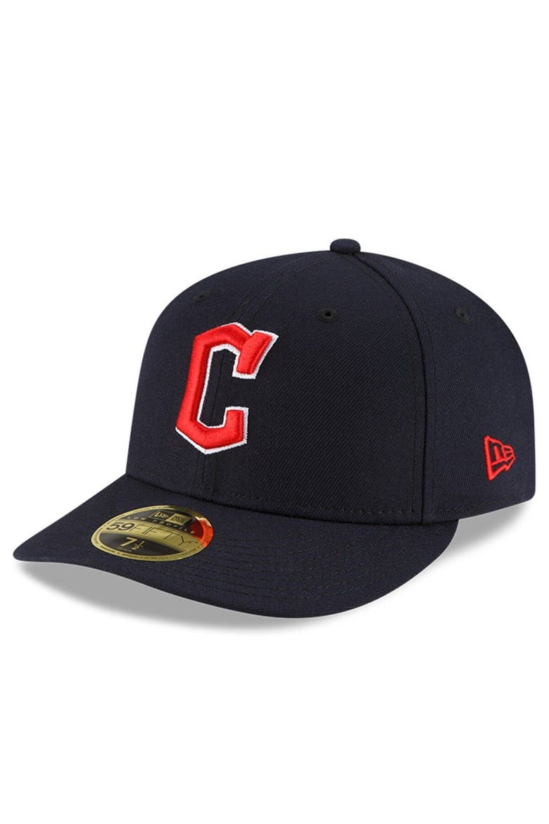 Men's New Era Navy Cleveland Guardians Authentic Collection On-Field Road Low Profile 59FIFTY Fitted Hat, Main, color, Navy