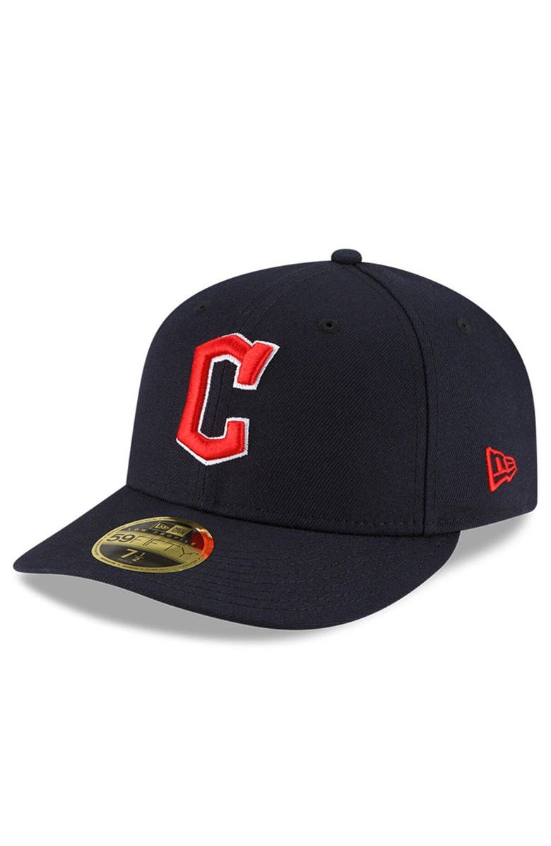 New Era Men's New Era Navy Cleveland Guardians Authentic Collection On-Field Road Low Profile 59FIFTY Fitted Hat, Main, color, Navy