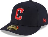 New Era Men's New Era Navy Cleveland Guardians Authentic Collection On-Field Road Low Profile 59FIFTY Fitted Hat
