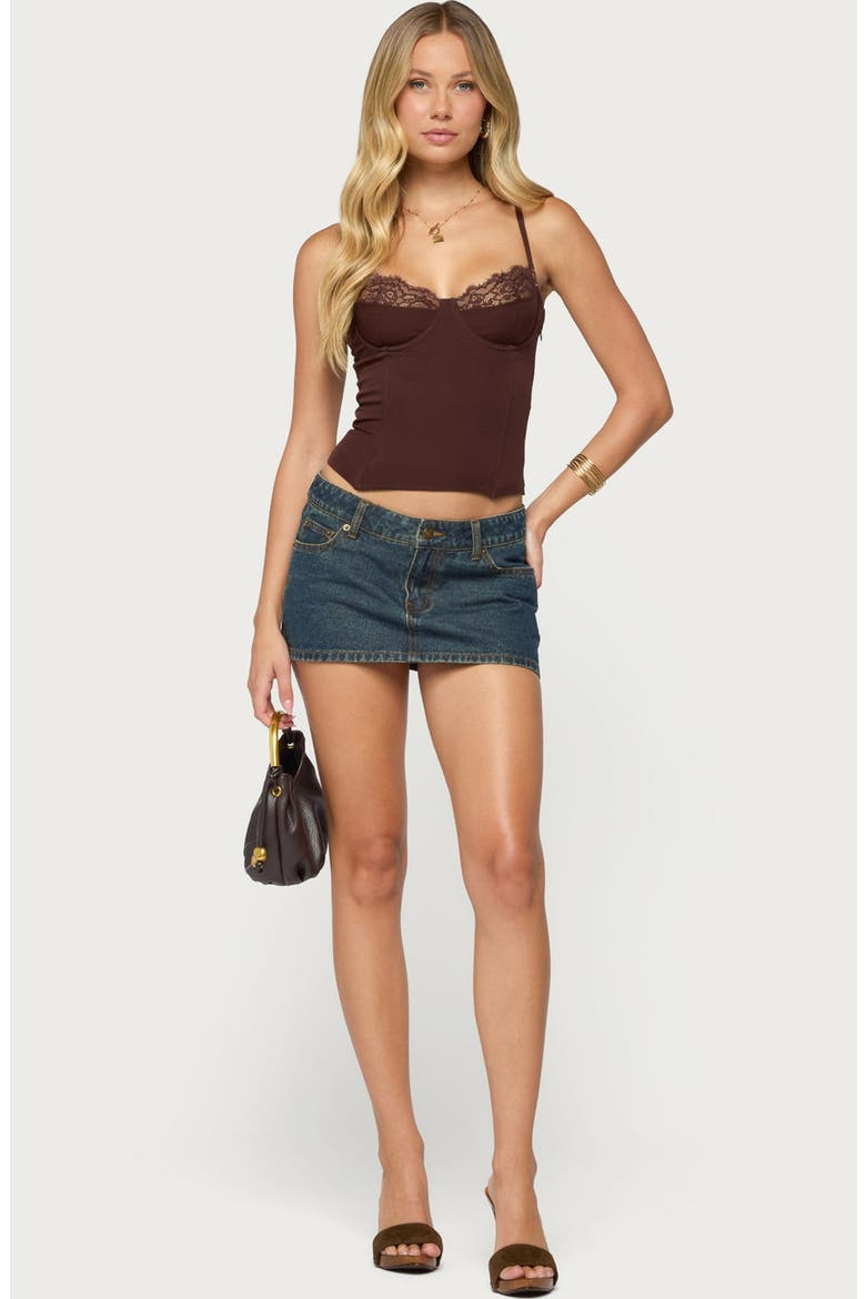 Marla Lacey Corset Camisole, Alternate, color, BROWN