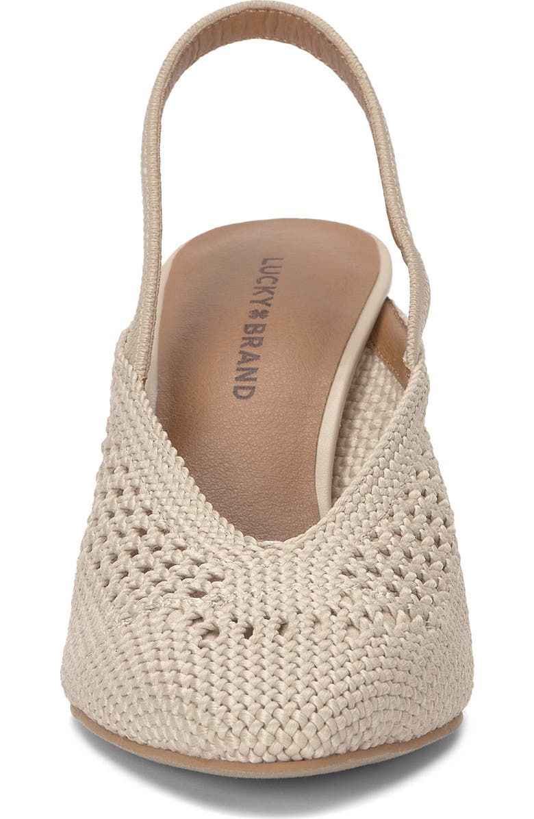 Lucky Brand Melony Slingback Pump, Alternate, color, Natural Mk Knit