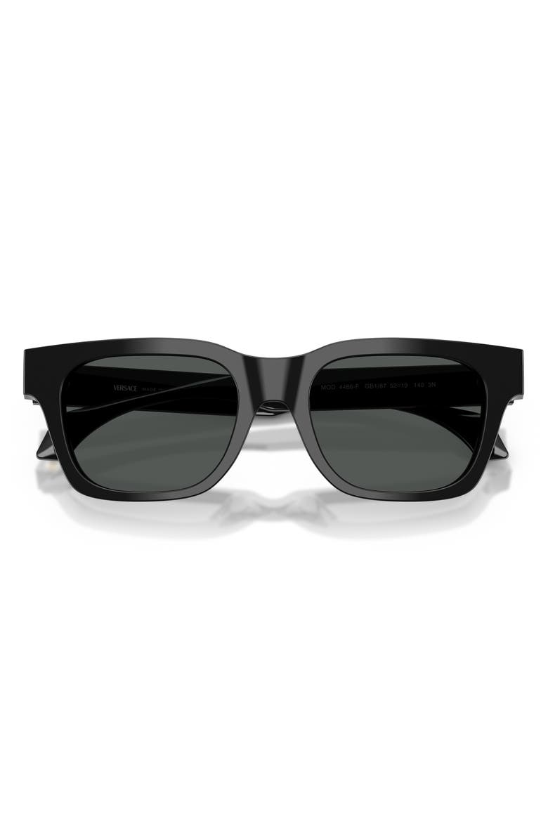 Versace 52mm Square Sunglasses, Alternate, color, Black/ Dark Grey