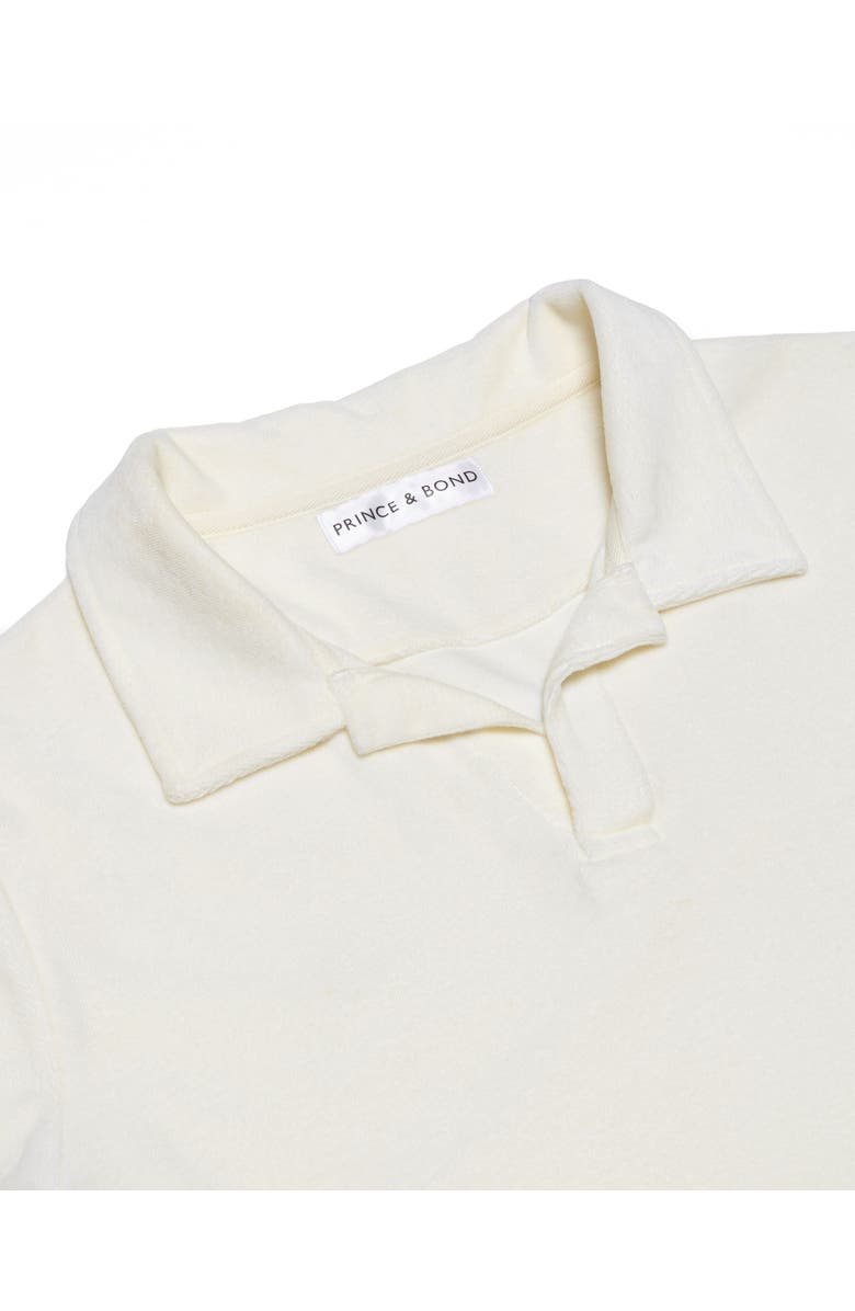 PRINCE & BOND Riviera Terry Cloth Polo, Alternate, color, Off White