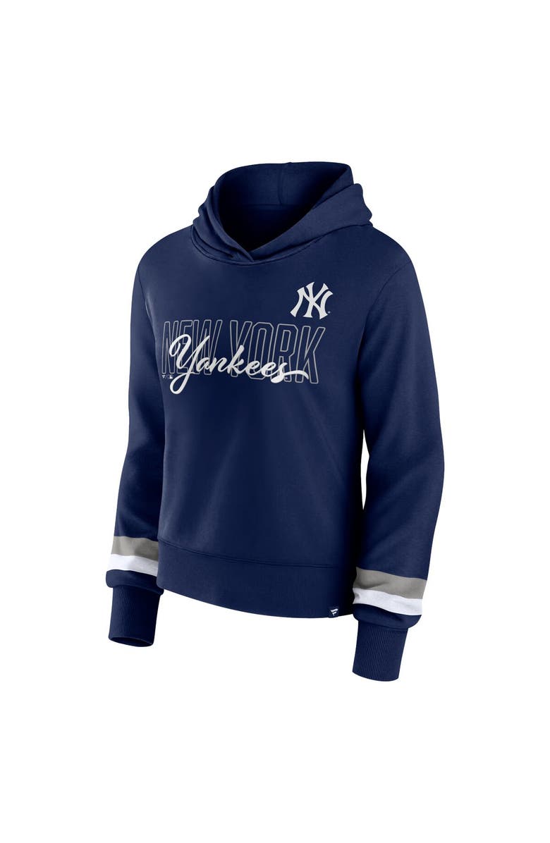 FANATICS Women's Fanatics Branded  Navy New York Yankees Over Under Pullover Hoodie, Alternate, color, Navy