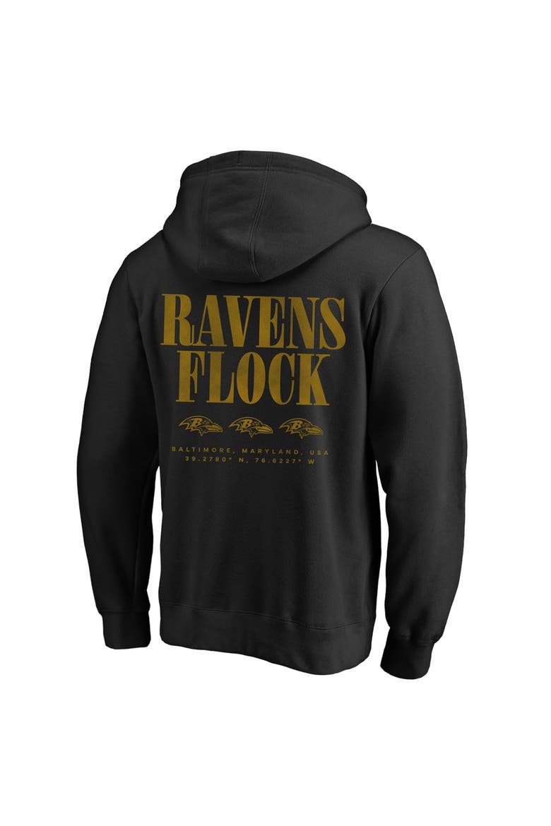 Men's Fanatics Black Baltimore Ravens Big & Tall Relaxed Intense Rivalry Hoodie, Alternate, color, Black
