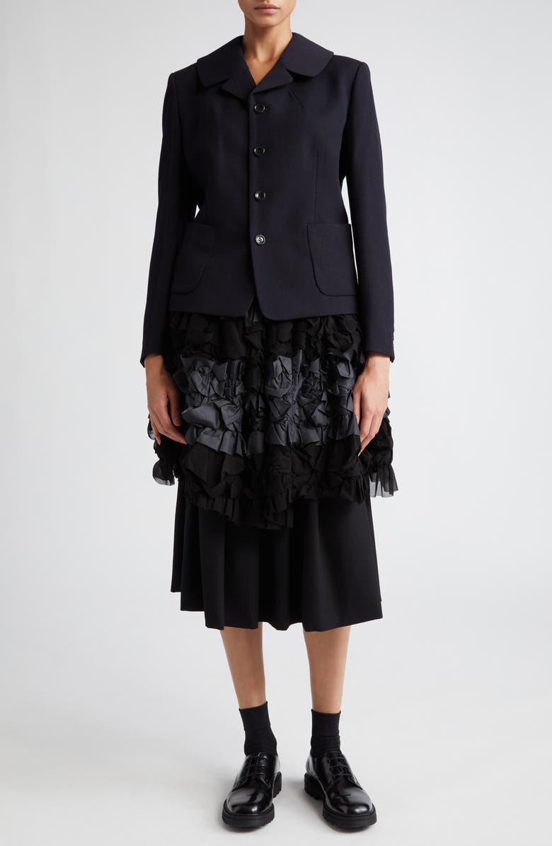 Comme des Garçons Comme des Garçons Wool Gabardine Jacket, Alternate, color,