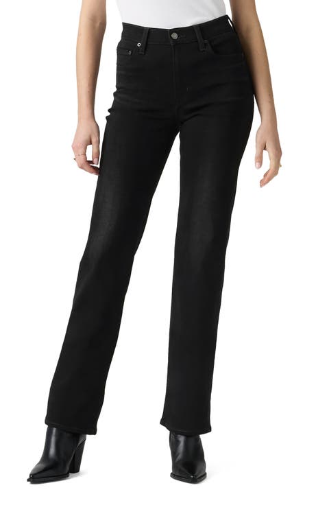 High Waist Straight Leg Jeans