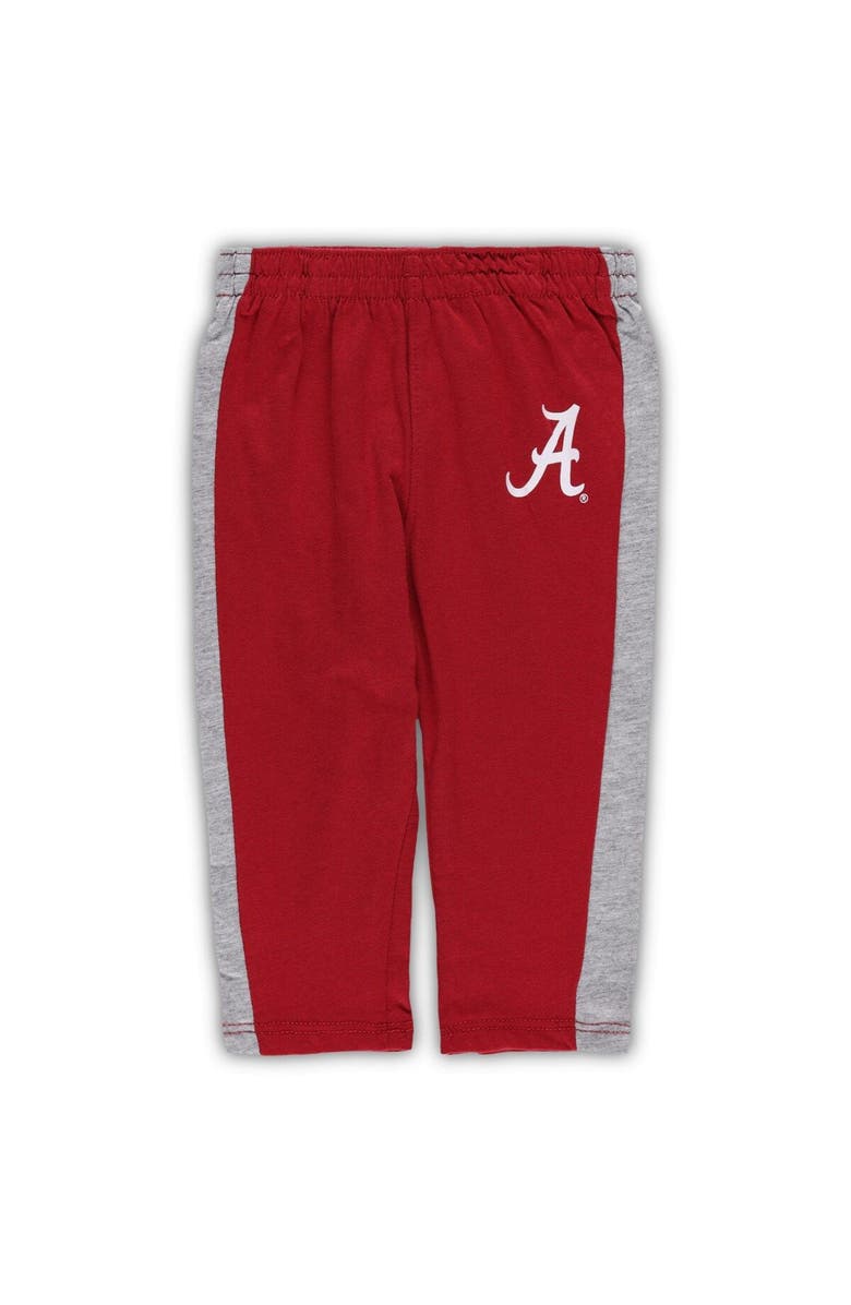 Outerstuff Infant Crimson/Gray Alabama Crimson Tide Little Kicker Long Sleeve Bodysuit and Sweatpants Set, Alternate, color, 