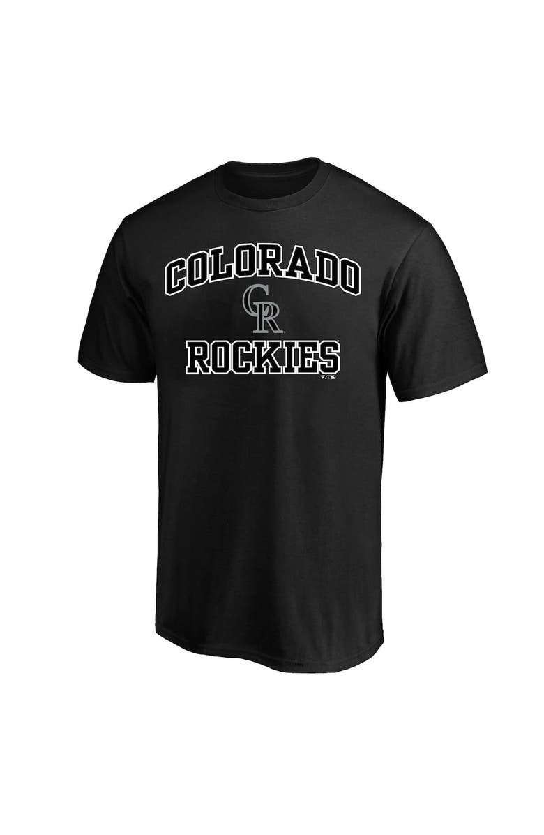 PROFILE Men's Profile Black Colorado Rockies Big & Tall Heart & Soul T-Shirt, Main, color, Black