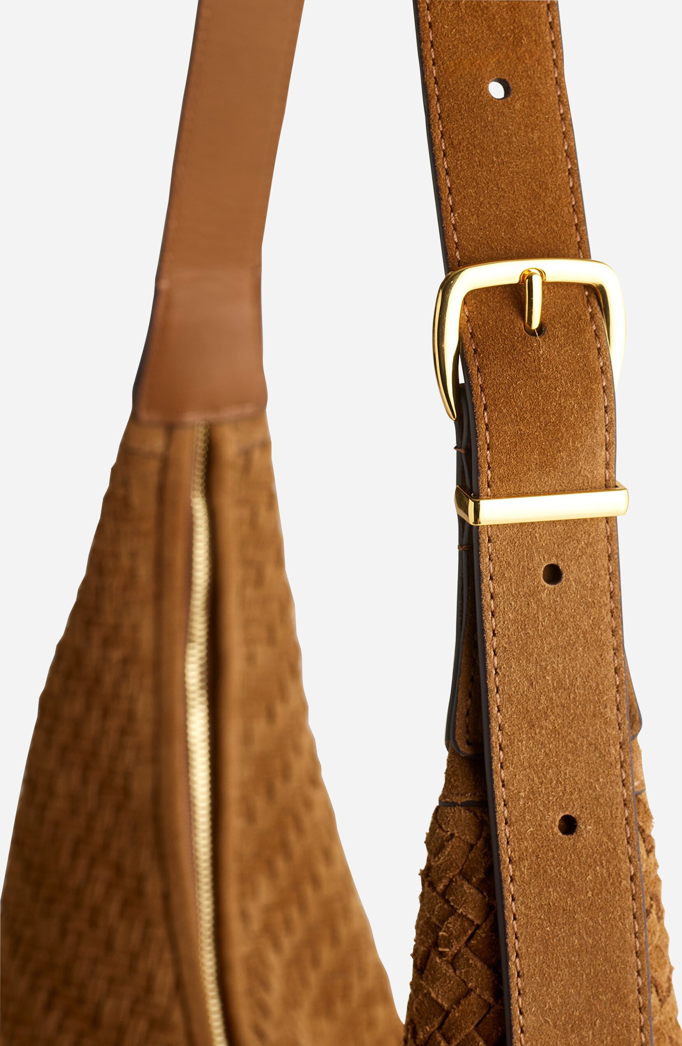 Madewell Essential Curve Shoulder Bag, Alternate, color, Dried Acorn