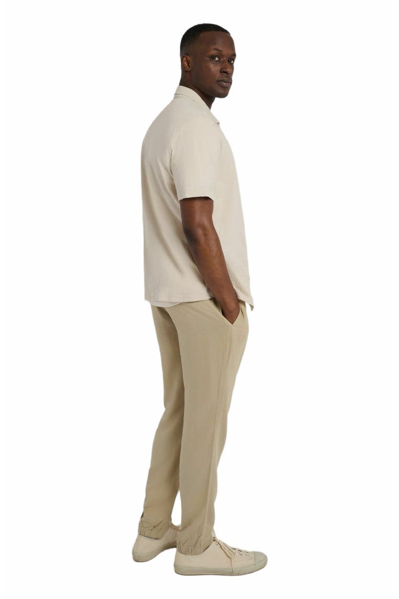Slub Short Sleeve Button-up Shirt, Alternate, color, STONE