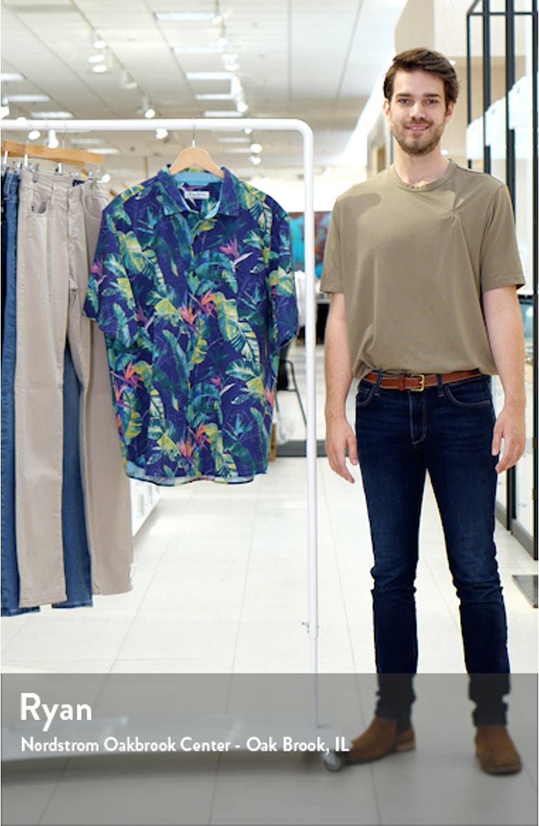 Nova Wave Sunnyvale Blooms Short Sleeve Seersucker Button-Up Shirt, sales video thumbnail