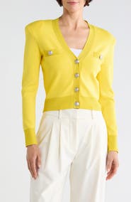 L'AGENCE Taya Cropped Cardigan