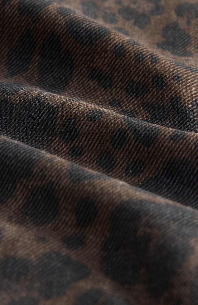 NEXT Animal Print High Waist Wide Leg Jeans, Alternate, color, Brown Multi