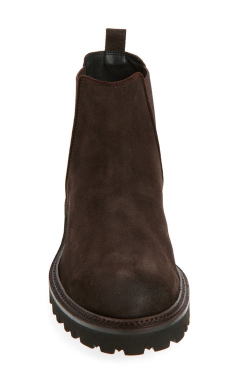 Hugo Boss Boss Julio Lugged Suede Chelsea Boot In Brown