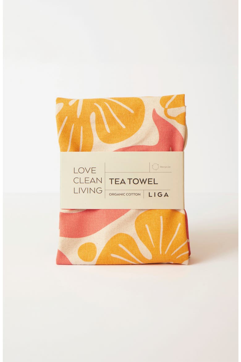 Tea Towels - Flora Set of 2 + Dishcloths Set of 2 - Flora, Alternate, color, Flora