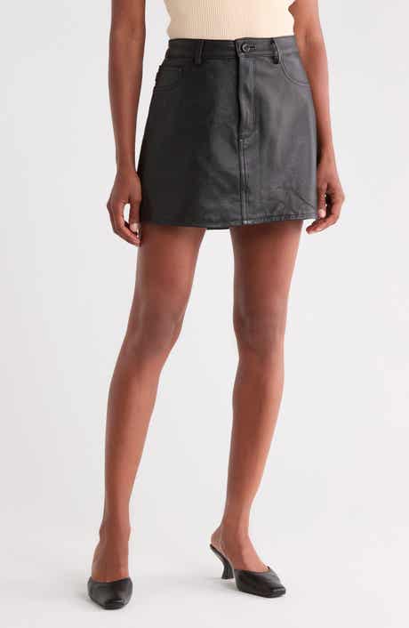 Alma Leather Miniskirt