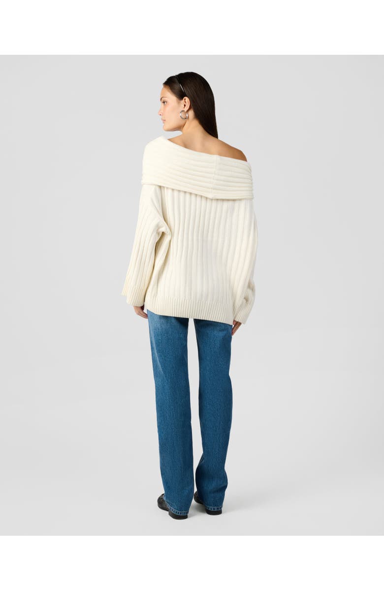 WeWoreWhat Oversized Off Shoulder Sweater, Alternate, color, Ivory