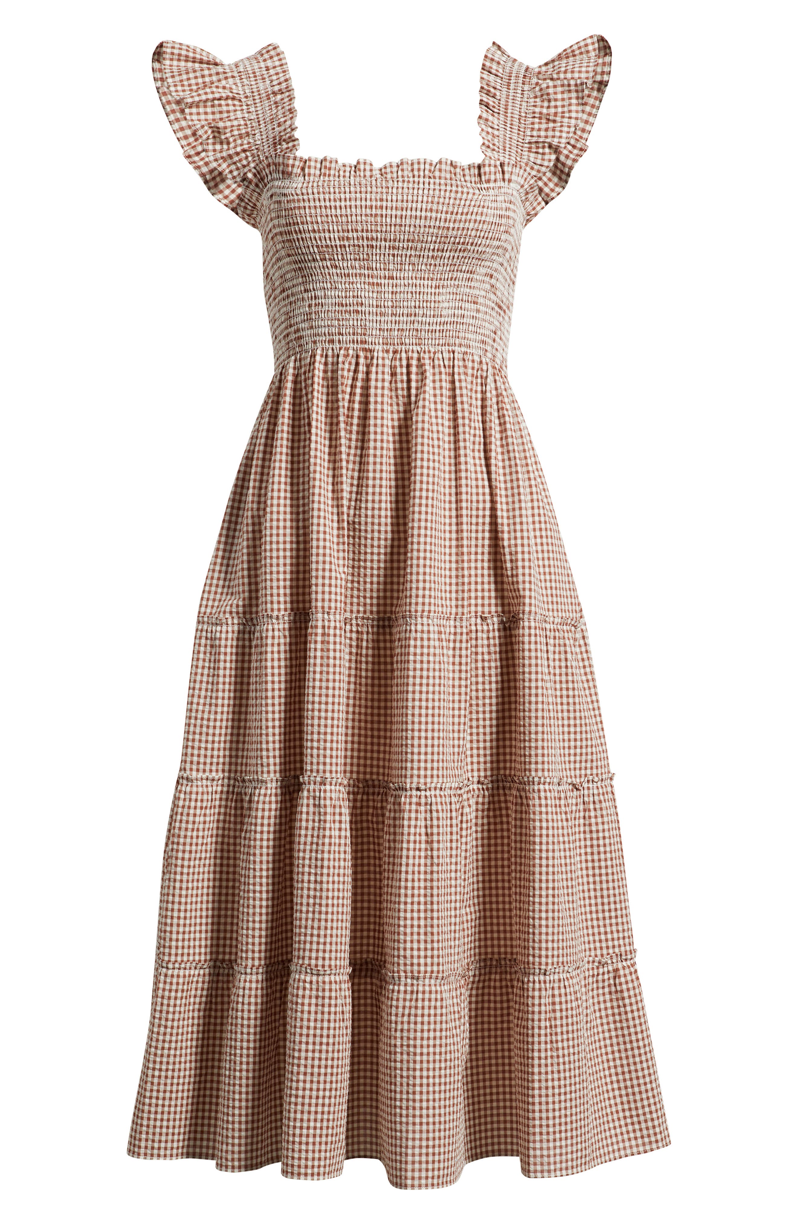 Hill House Home The Ellie Smocked Waist Midi Dress (Women) | Nordstrom