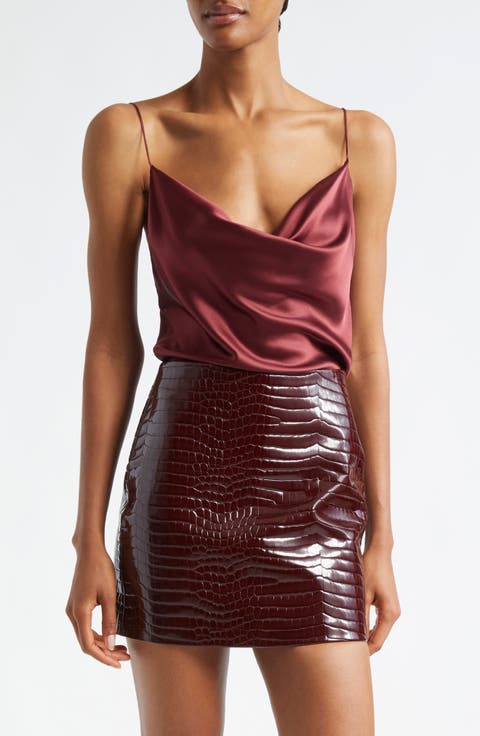 Calista Cowl Neck Silk Camisole