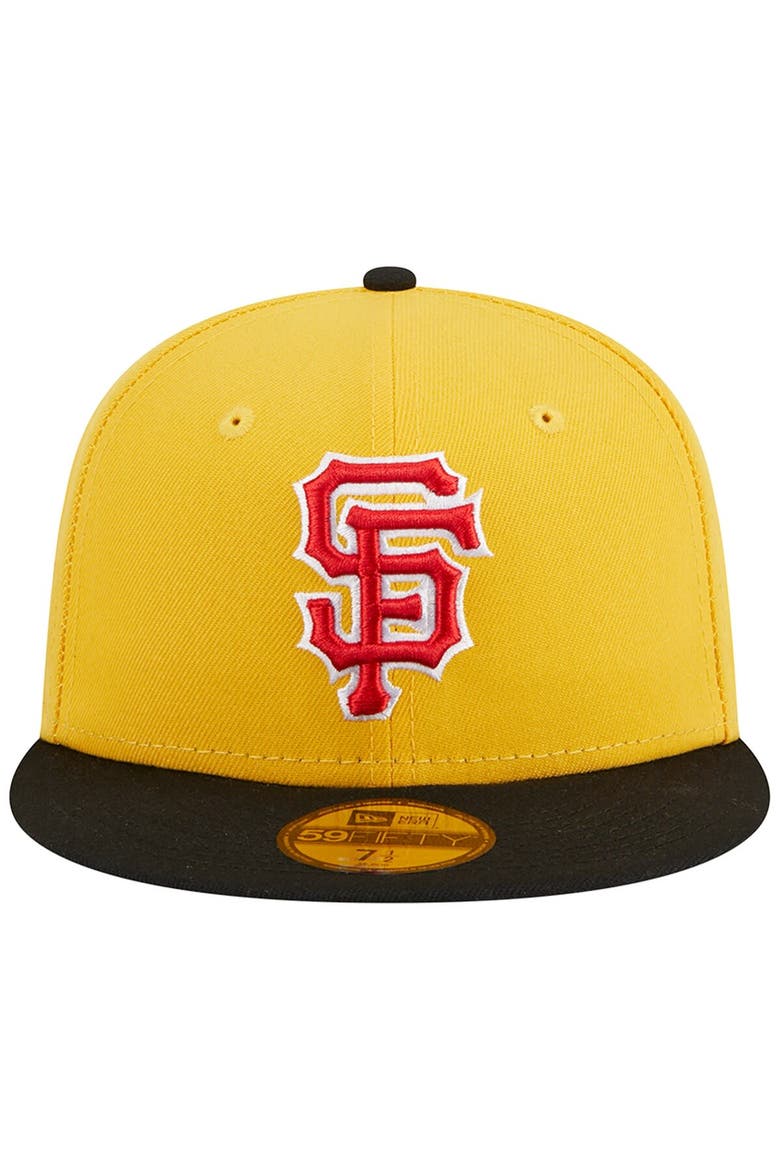 Men's New Era Yellow/Black San Francisco Giants Grilled 59FIFTY Fitted Hat, Alternate, color, Yellow