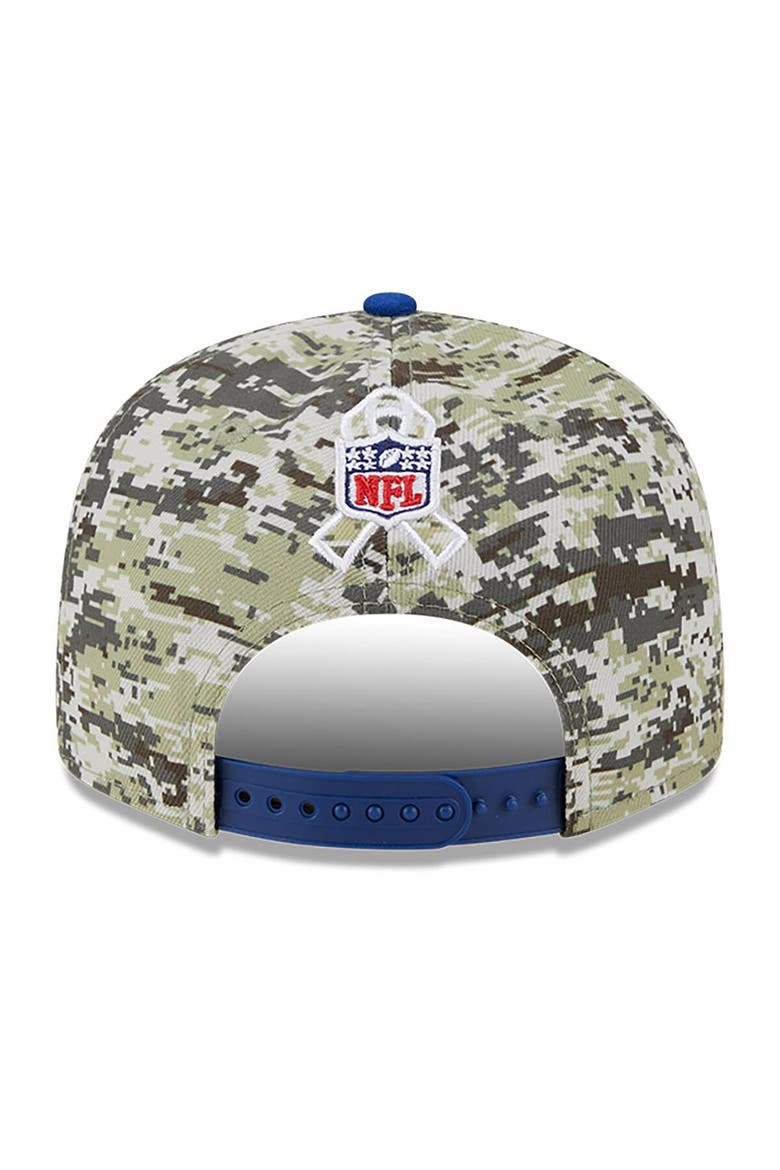 Men's New Era  Camo/Royal New York Giants 2023 Salute To Service 9FIFTY Snapback Hat, Alternate, color, Camo