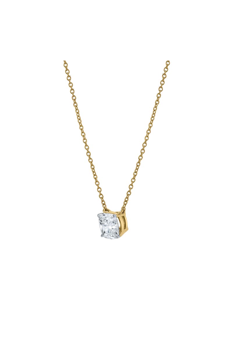 LuvMyJewelry Cushion Chic 14K Gold Lab Grown Diamond Necklace - 1.00 ct, Alternate, color, 14K Yellow Gold