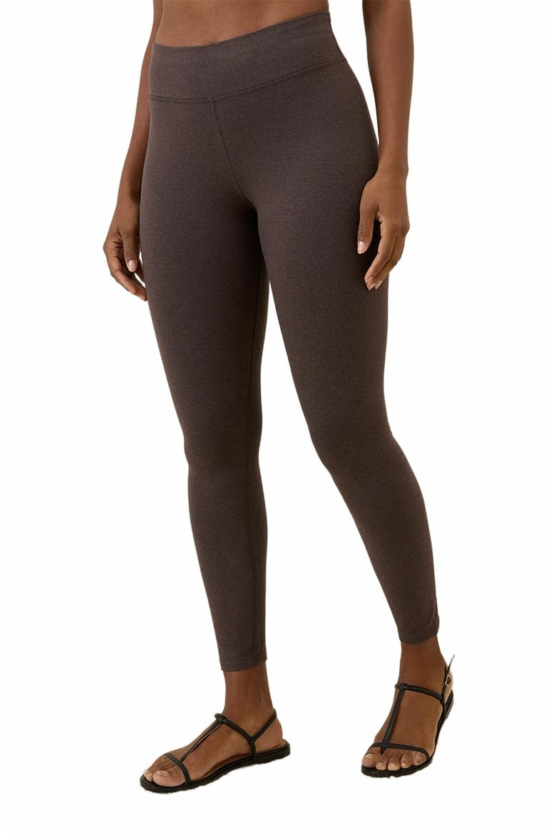 Organic Cotton On the Go-To Legging, Alternate, color, Chocolate Heather