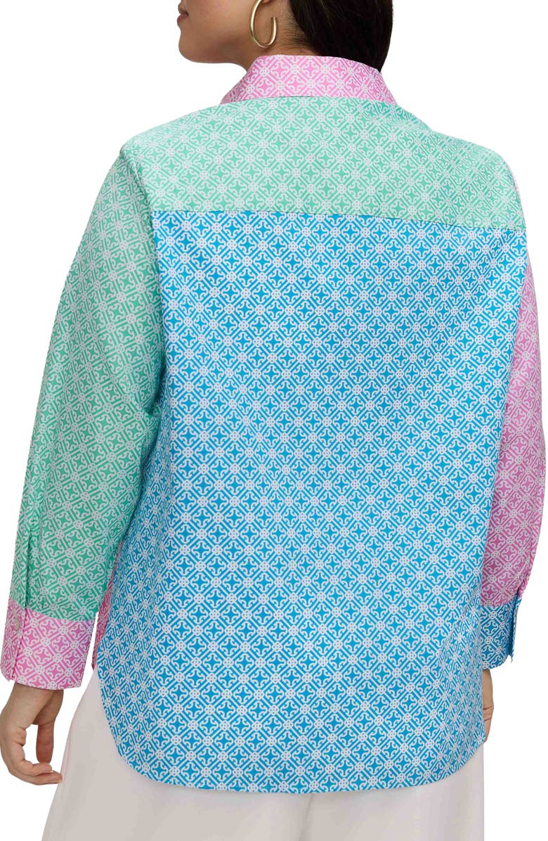 Foxcroft Meghan Geo Shirt, Alternate, color, 