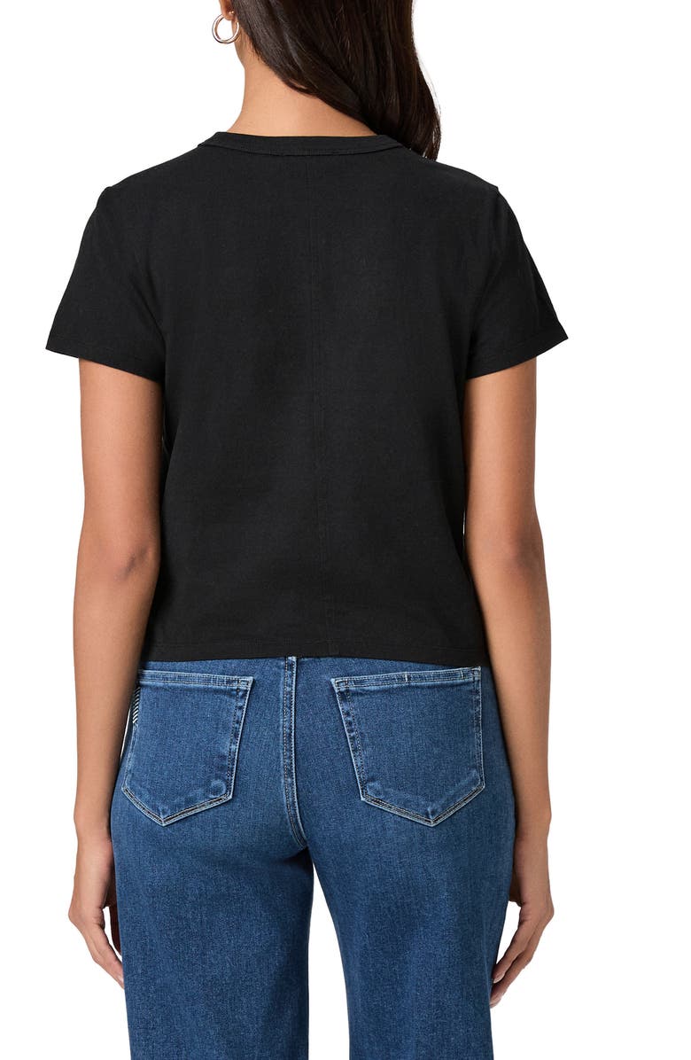 PAIGE Rhodes Crewneck Cotton T-Shirt, Alternate, color, Black