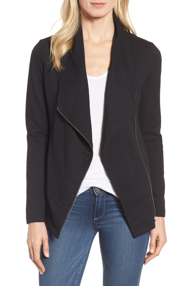Stella Knit Jacket, Main, color, BLACK