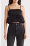Bubble Peplum Crop Top